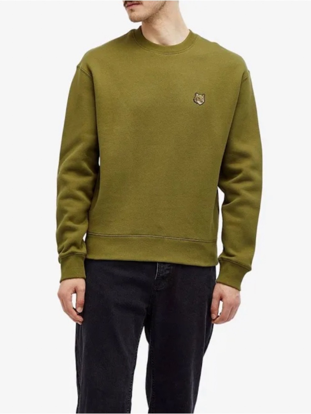 MAISON KITSUNÉ green fox sweater